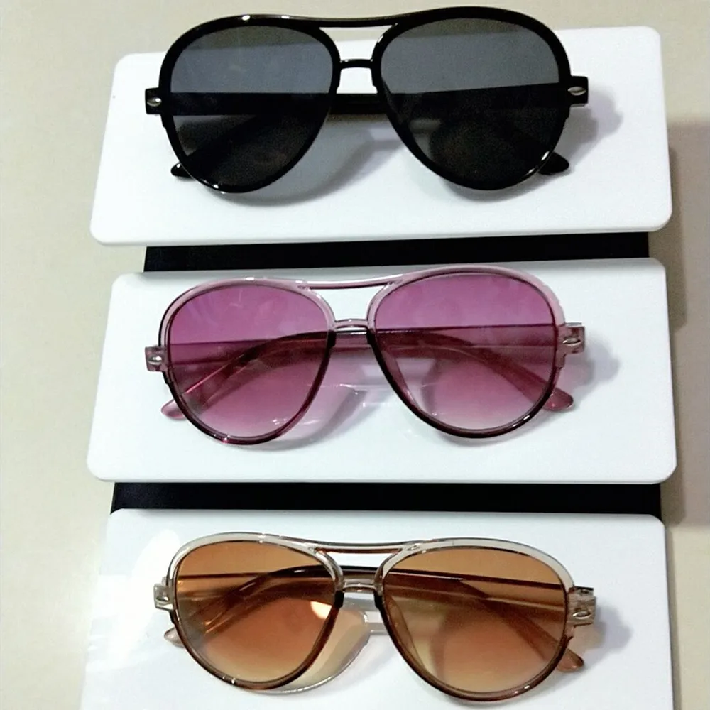 New Kids Sunglasses for Children Fashion Polycarbonate Frame Mirror Sun Glasses Acrylic Lens Double Beam Grils Glasses