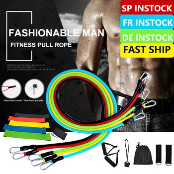

11/17pc High Quality Resistance Bands Set Expander Yoga Exercise Fitness Rubber Tubes Band Stretch Training Home Gyms at Home