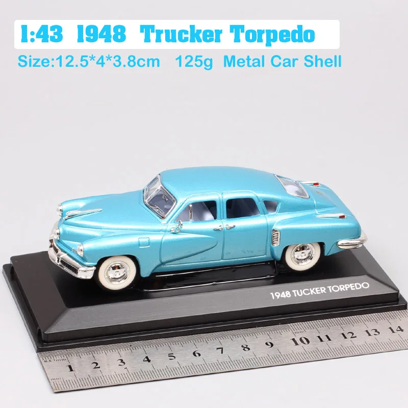 1/43 масштаб дорожный знак Классический Винтаж 1948 Tucker Торпедо седан 48 Diecasts& игрушечный транспорт модели мини-автомобилей сувенир для детей