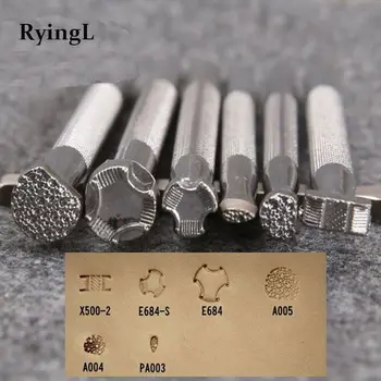 

6pcs Leather Printing Tool Alloy Saddle Making Carving Handmade Leatherwear Craft DIY Punch Stamps Metal Leather Stamping Saddle