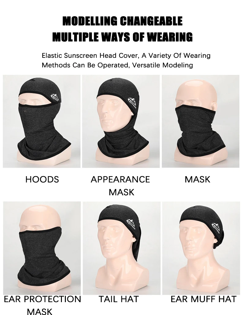 Summer Ice Cream Sunscreen Headgear Men Women Riding Cool Seamless Mask Multi-Functional Sports Anti-Peeling Magic Headgear mens navy scarf