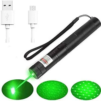 

USB Green Laser Pointer 5MW 532nm Continuous Line 1000~3000meters High Power Red Laser torch Point Starry