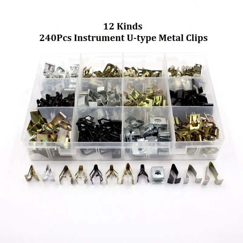 

Mixed Auto Dashboard Audio DVD, CD,Center Console Panel Metal Fastener Screw Rivet For All Cars Clip Set