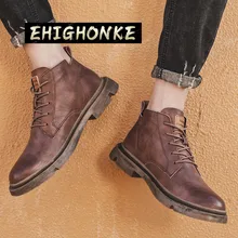 

Leather Plus Size Snow Hiking Training Boots 's High-end Loafers Hot-selling Autumn and Winter Casual Shoes Waterproof PU Rubber