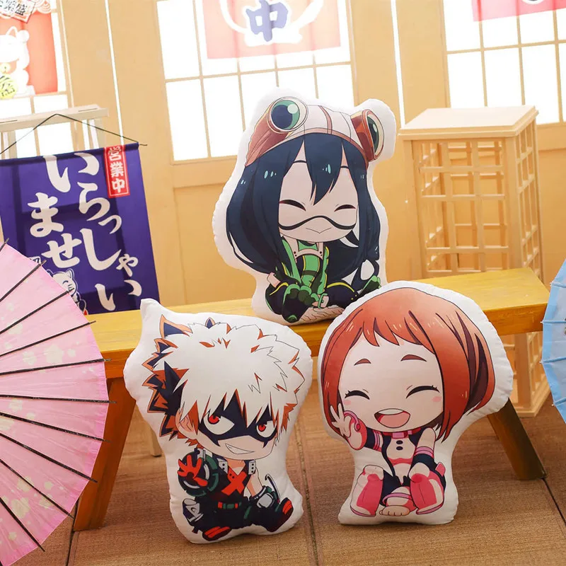 Большой милый аниме плюшевая игрушка My Hero Academy Izuku Midoriya Katsuki Bakugou Shouto Todoroki Мягкая