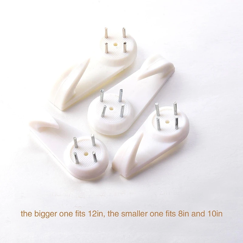 6 Pcs Wall Plate Hangers Decorative Dish Display Platter Holder 3 Sizes(8/10/ 12 Inches) and 6 Pieces Wall Hooks Decorative Pla