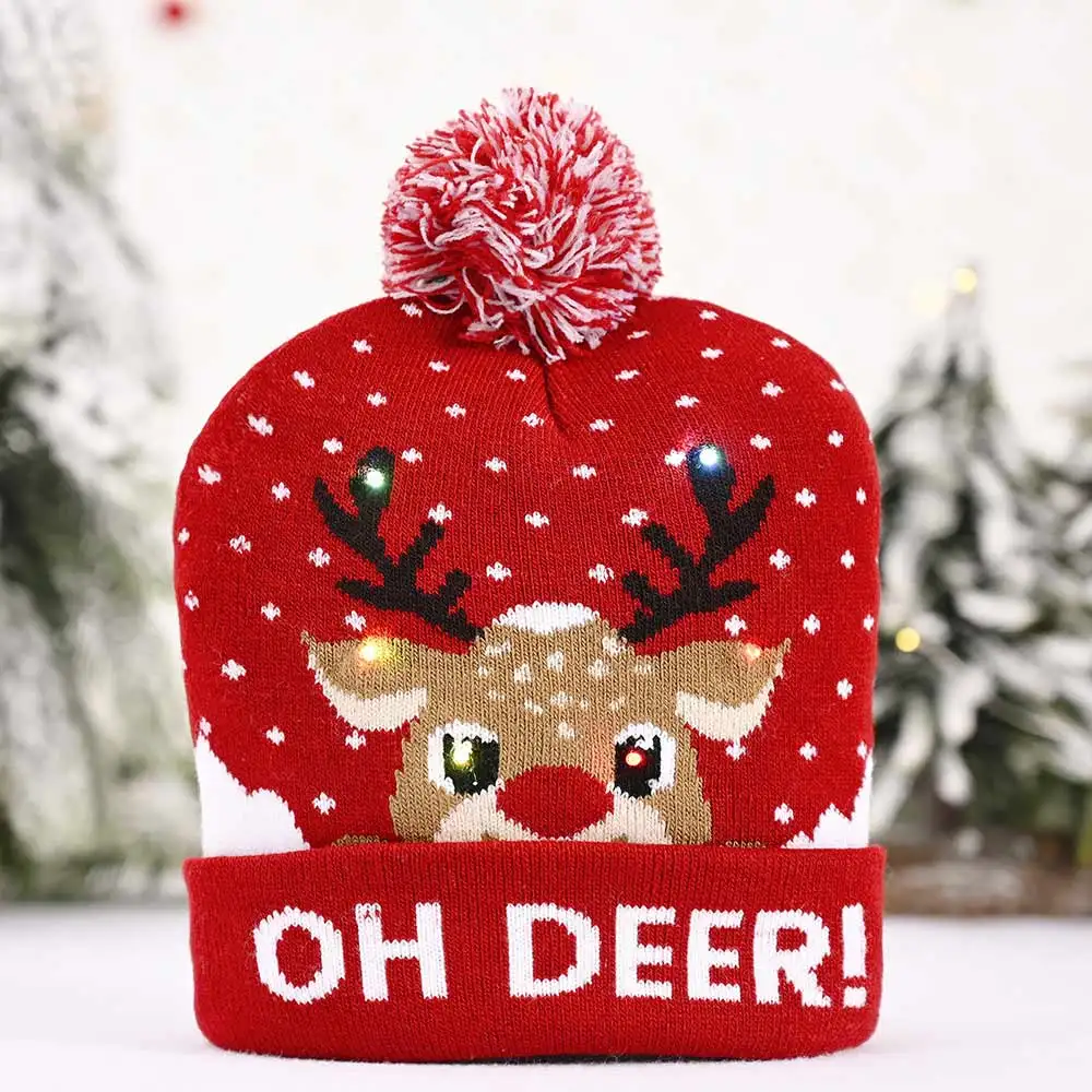 LED Light Flash Lamp Christmas Hats 