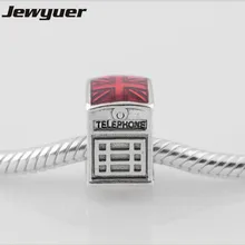 925 серебряные подвески для телефона с красной эмалью браслеты из стерлингового серебра DIY Ювелирные изделия Memnon BE0640