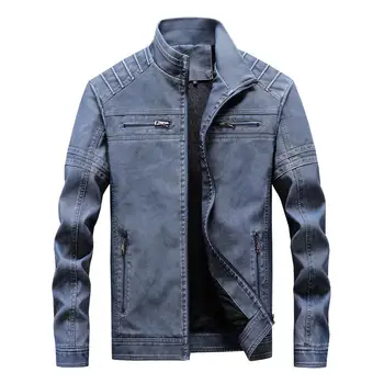

2020 Autumn Winter Pilot Pu Bomber Leather Jacket Men New Leisure Hot Military Flight Faux Jacket Motorcycle Male Coat Plus Size