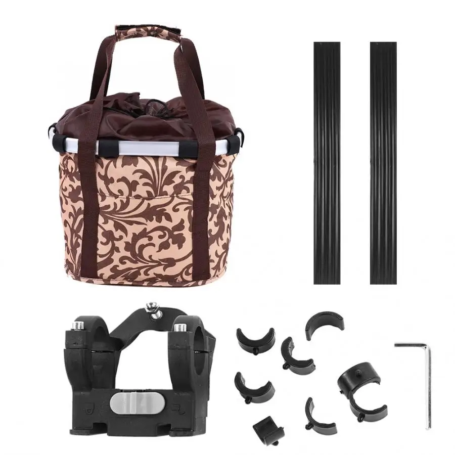 Велосипедные Сумки, велосипедная корзина, велосипедная передняя рама, сумка-переноска, сумка для хранения, складная корзина, Велосипедные Сумки, Сумка переноска для велосипедов - Color: Chocolate