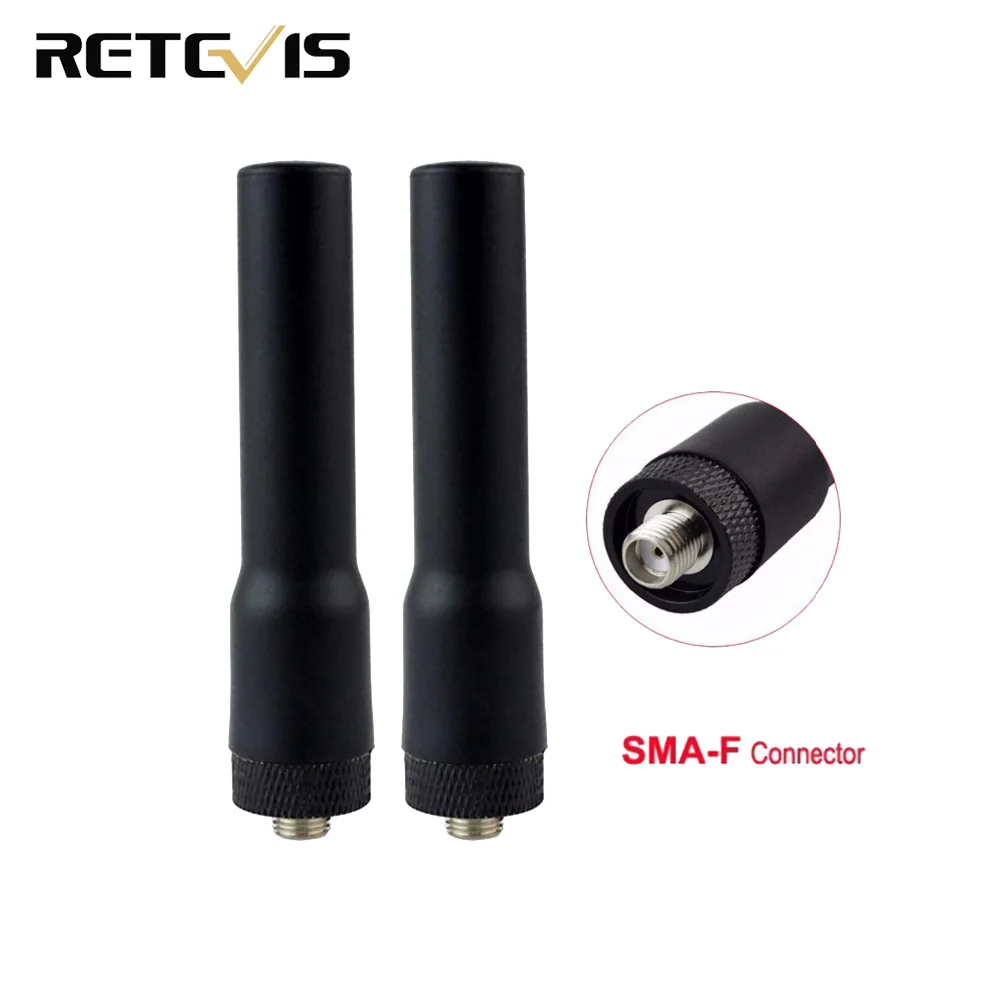Retevis 2шт антенна VHF UHF Двухдиапазонная SMA F для Kenwood BAOFENG UV 5R 82 H777 TYT HYT рация Ham Радио