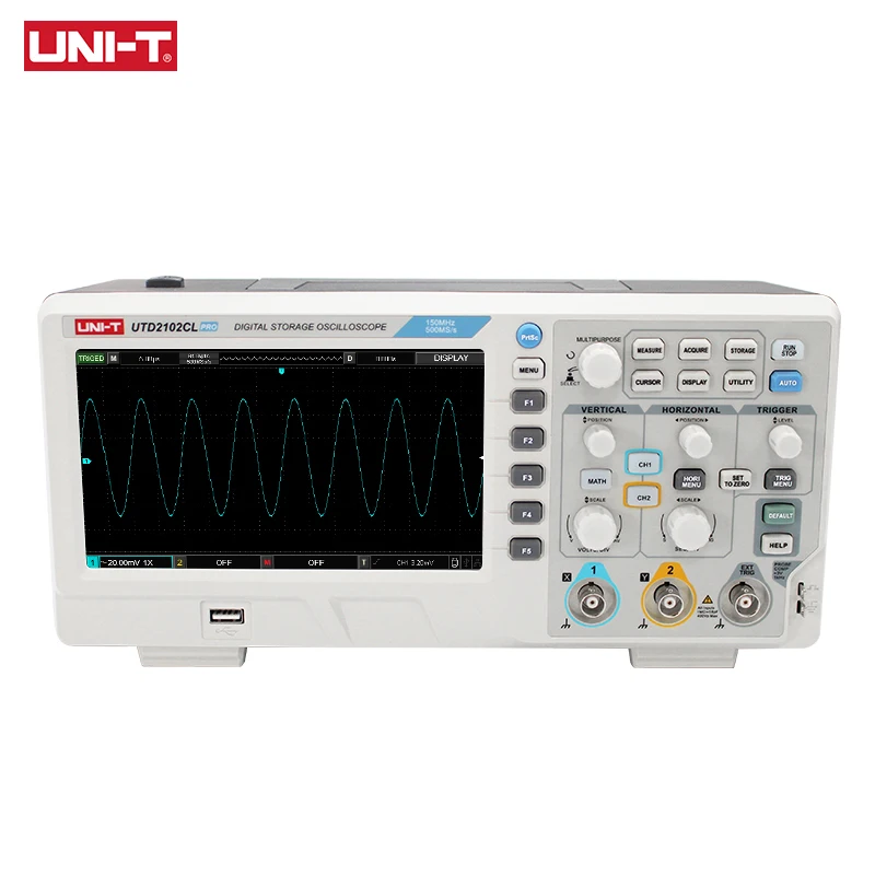 UNI T UTD2102CL PRO цифровой осциллограф DIY 2 Каналы осциллографа 150 МГц 500 мс/с хранения