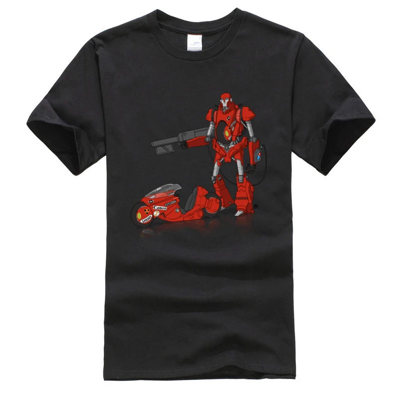 

Akira Robot T-Shirt Short Sleeve Hot Sale Men's Father Day Tees Unique Tops & Tees Round Collar All Cotton Comic T Shirt Boy