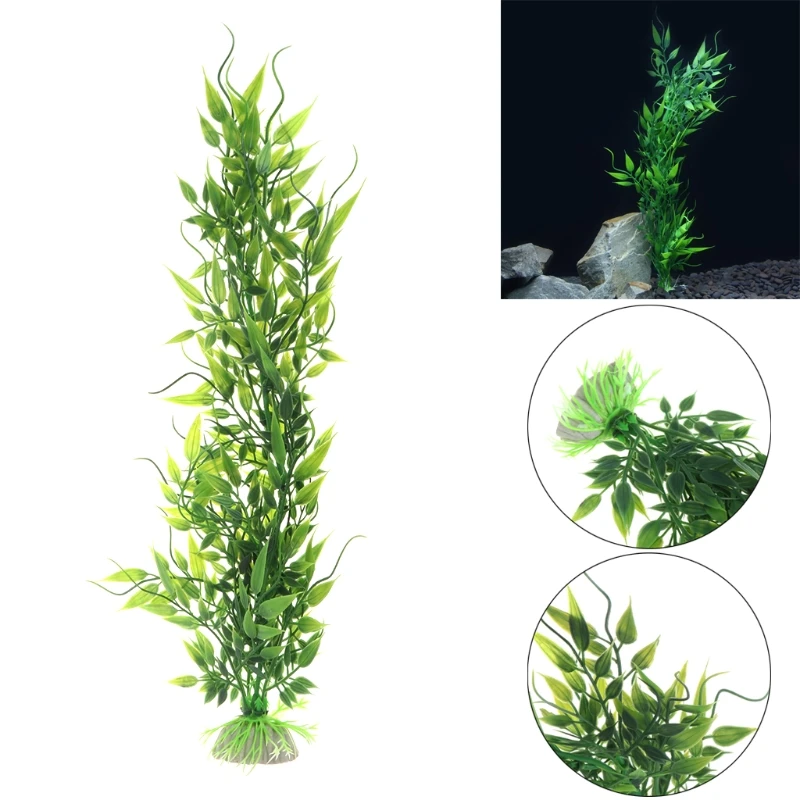 Decoración subacuática para acuario, ornamento de la planta de agua Artificial, césped para pecera