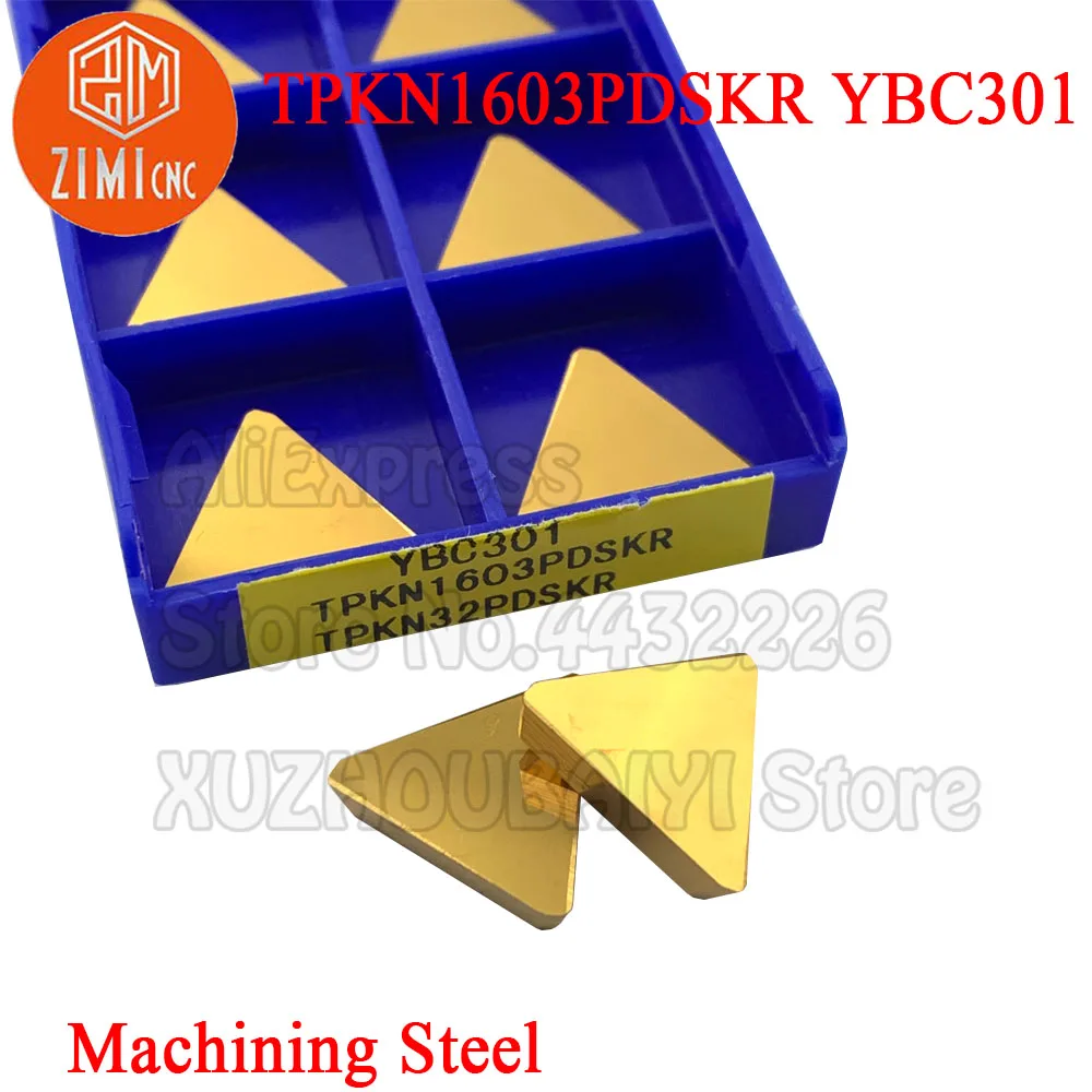 10 шт. TPKN1603PDSKR YBC301 карбидные фрезерные вставки токарные инструменты CNC резак