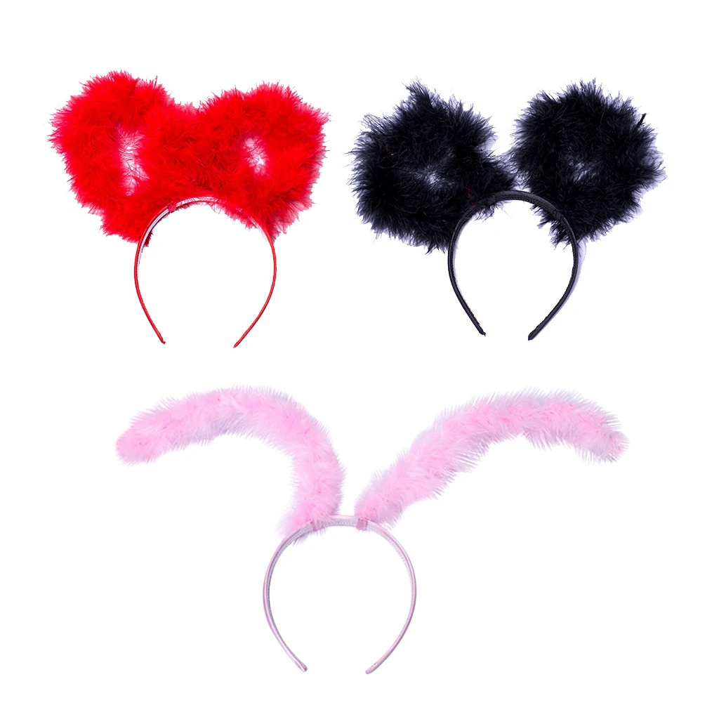 Dog Puppy Ears Hair Band Party Dress Up Headwear Nightclubs Costume