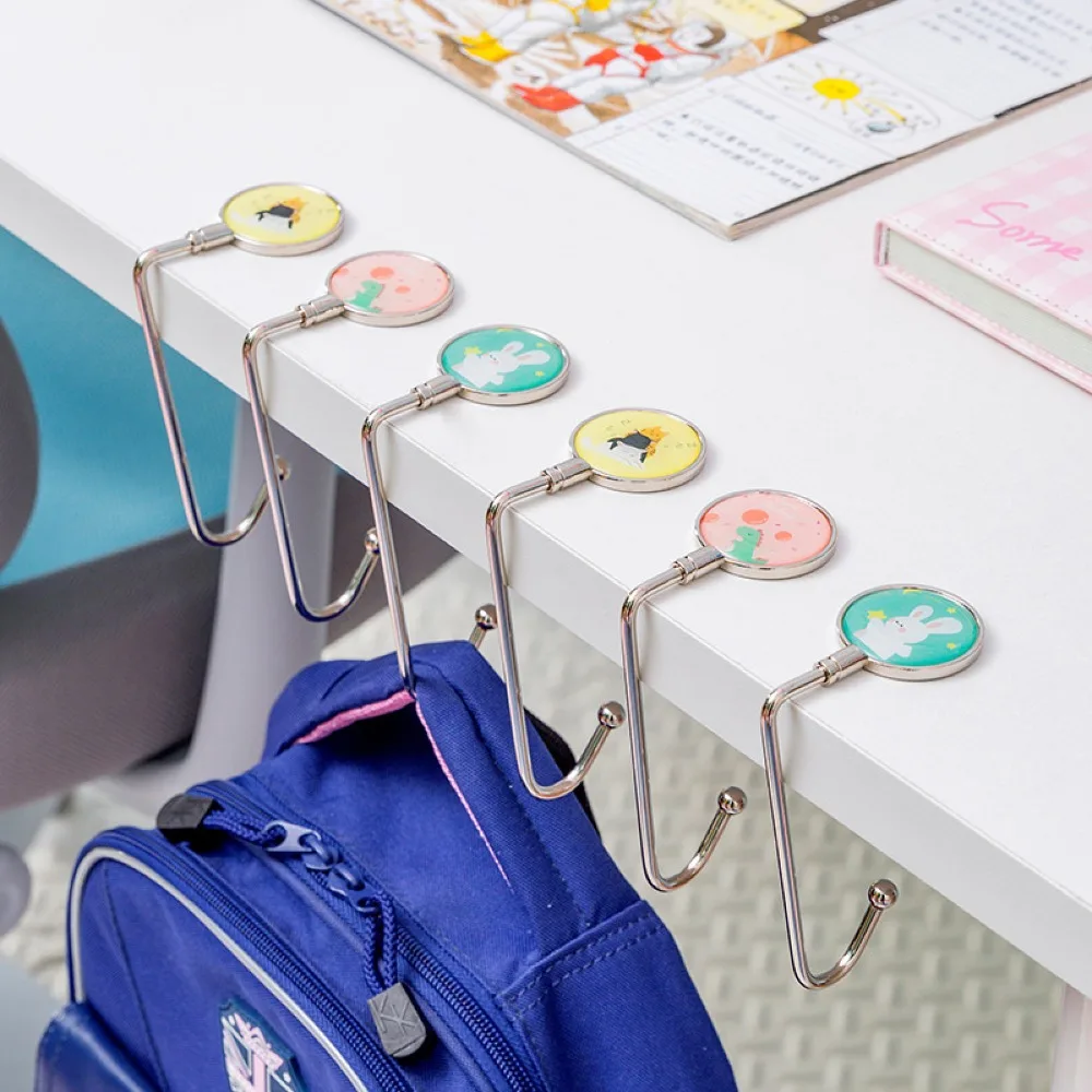 Desk Hanging School Bags Hook Table Side Student Portable Bag Device