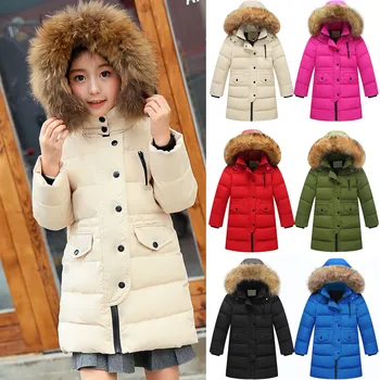 

Kids Girls Boys Winter Warm Thick Hooded Down Coat Down Jacket Padded Overcoat baby winter keep warm clothes baby kids clothes