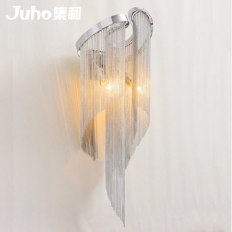 

modern wall lamp led bed lamp luxury hotel chain tassel wall lamp household lamp