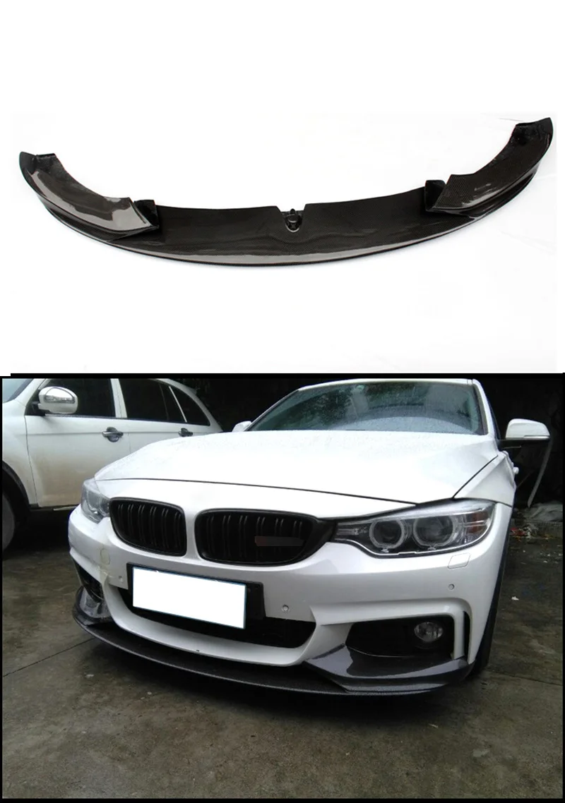 Передняя губка для автомобиля из углеродного волокна для BMW 4 серии MP F32 F33 F36-в автомобиле Передняя лопата из углеродного волокна передний спойлер для губ