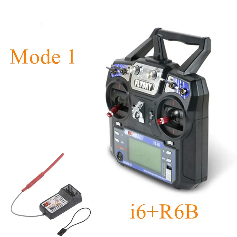 FLYSKY FS-i6 i6 2,4G 6CH передатчик AFHDS с iA6B X6B A8S R6B iA10B приемник Радиоконтроллер для RC FPV Дрон самолет - Цвет: Mode 1 i6 With R6B