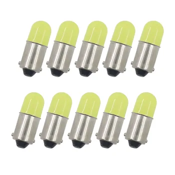 

10pcs T11 363 BA9S COB Round 3D Led 12V T4W 1 SMD Car License Plate Light Turn Signal Bulb Parking Lights Door Lamp White
