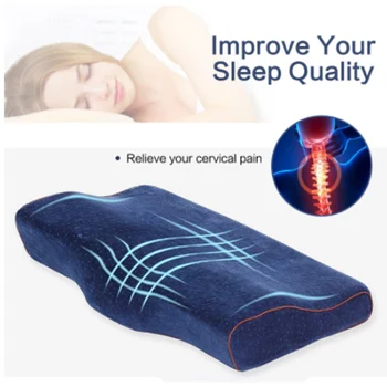 

Comfortable Memory Foam Pillow Neck Massage Ergonomic Curve Cervical Orthopedic Neck Bed Sleeping Head Cushion Pillow