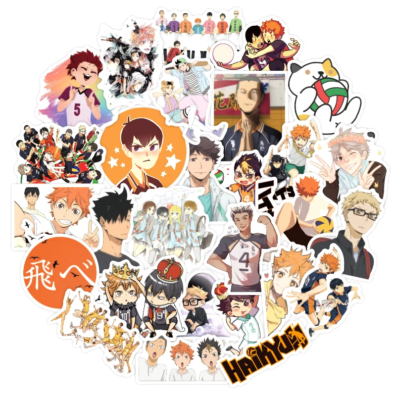 10/30/50 шт./упак. Японское Аниме Haikyuu! Наклейки для автомобилей мотоциклов стаканов