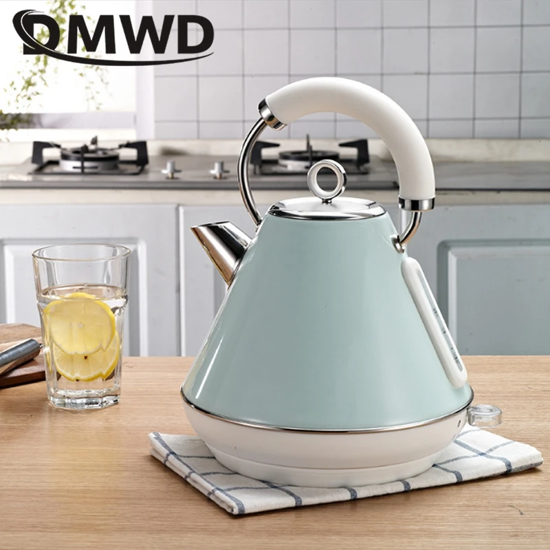 DMWD 1.8L Household Retro 304 Stainless Steel Electric Kettle Water Heater Water Boiler Coffee Pot  Automatic Power off 220V 4