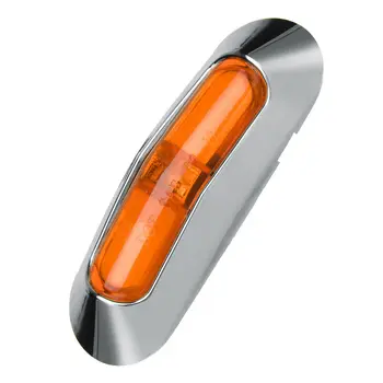 

10x Side Marker Lights Amber 4 LED Clearance For Car Truck Trailer Pickup ABS+ PMMA DC 10V-30V