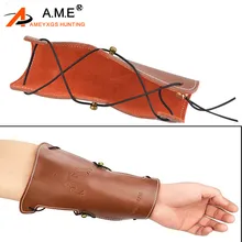 Archery Arm Guard Leather Forearm Guard Straps Gear Protector for Traditonal Bow Hunting Shooting Hunting Accessories mayitr black 4 adjustable straps archery arm guard shooting bow string arm protector gear for hunting training protection