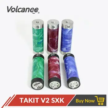 

Volcanee SXK TAKIT Mini V2 Mech Mod 24mm Diameter 316SS Resin Material Fit 18350 18650 Battery Mechanical Mod for Vape Tank