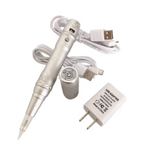 Новейшая профессиональная машина для перманентного макияжа, Беспроводная Машинка для татуировки бровей, ручка(винтовые картриджи