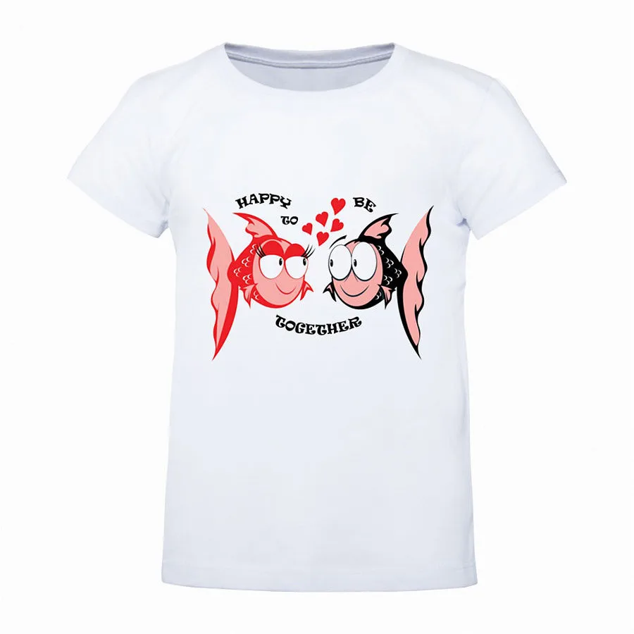 

1,2,4,6,8,10,12 Age Fashion Fish Print Short Sleeve Kids T Shirt Girls KT-1959