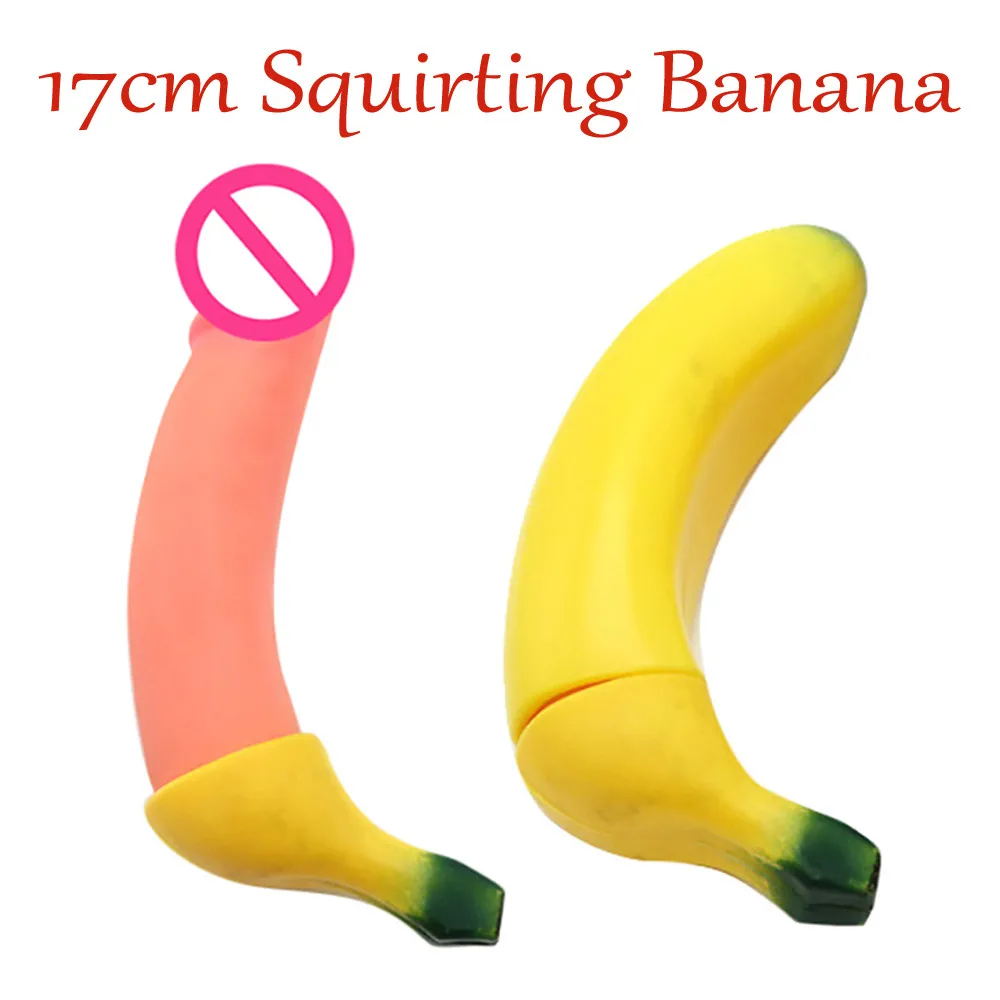 

New Prank Joke Creative Stress Reliever Squirting Banana Toys For Party Fun Funny Gadgets Novelty Interesting Toys Birthday Gift