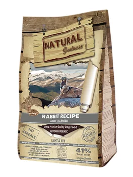 

NATURAL GREATNESS NATURAL GREATNESS RABBIT RECIPE LIGHT & FIT monobelkovy diet for adult dogs with rabbit