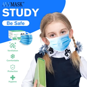 

1/50Pcs 3 Layer Children Mask Disposable Elastic Mouth Soft Protect Breathable Child medical Soft Kids Face Mask Free Shipping