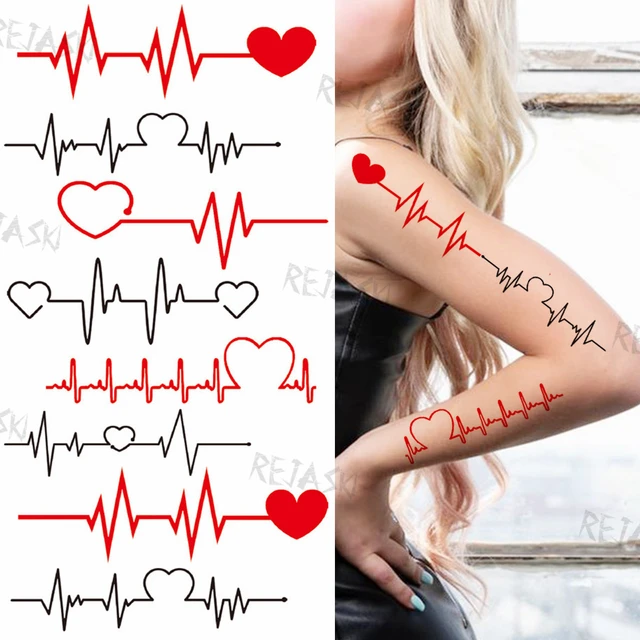 Wine Heartbeat Temporary Tattoo / Wine Tattoo / Ekg Tattoo / Wine Love Temp  Tattoo - Etsy