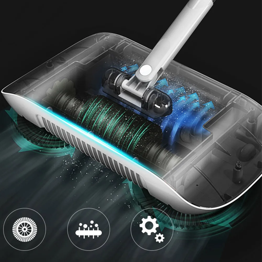 Automatic Hand Push Sweeper Magic Rotate Broom No Electric Household Cleaning Tool P7Ding