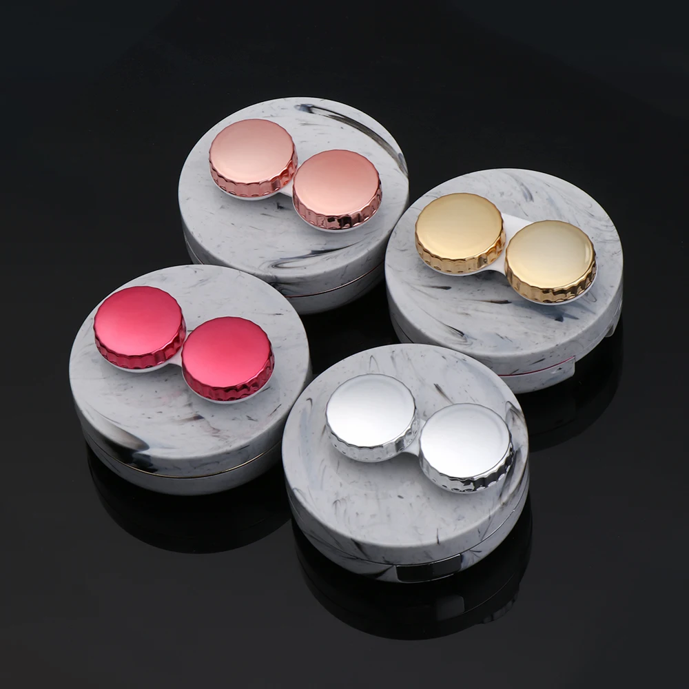 1 шт. ABS чехол для контактных линз с зеркалом для женщин, цветная коробка для контактных линз, контейнер для контактных линз, милый дорожный набор, коробка