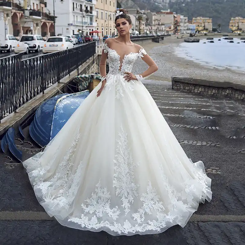 Ivory princess wedding dresses Clearance