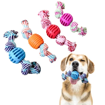 

Dog Rope Chew Toy Bone Ball Animal Shape Pet Playing Knot Cotton Teeth Cleaning Chewing Playing IQ Treat Toys Pet Puppy Supplies