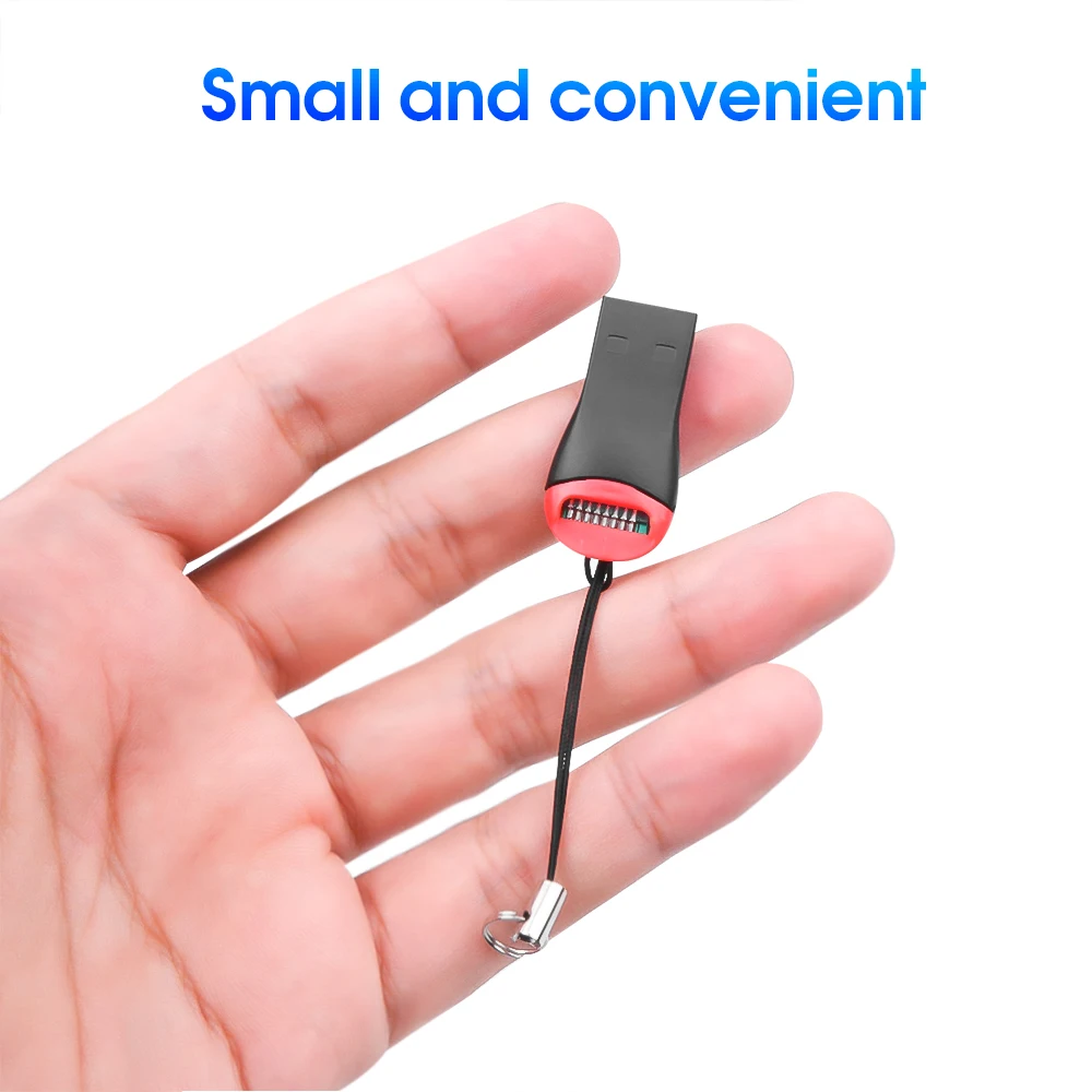 Адаптер Mini USB 2,0 кард-ридер адаптер картридер 2 микро-sd TF флэш-памяти кард-ридер для ноутбука