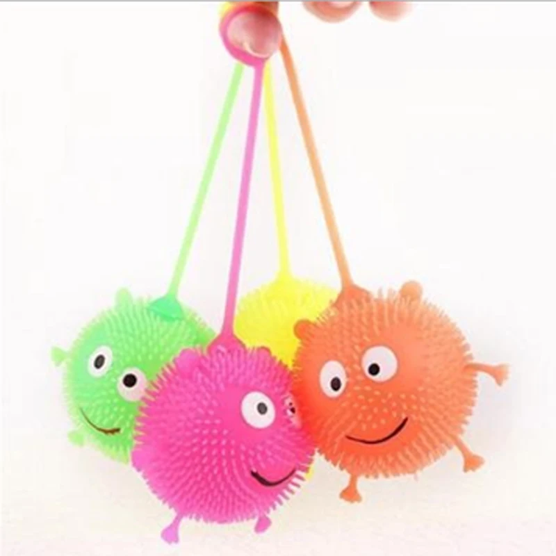 Party Decoration Flashing Fur Ball Fur face Vent BallSoft toys For ChildrenFestival AccessoriesRave Festival LED Toys (14)