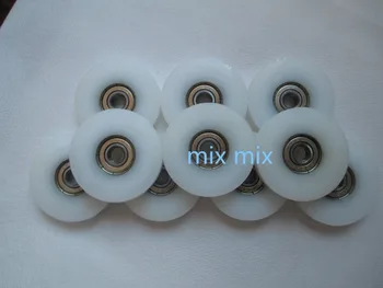 

5x deep Groove Nylon Pulley Wheels Roller for Slide Gate/angle Bar/drawers,8*46.5*10mm