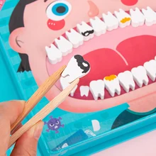 

WEMMICKS Children Montessori Toy Simulation Dentist Check Teeth Model Set Medical Kit Doctor Role-playing Game Kid Puzzle Toys