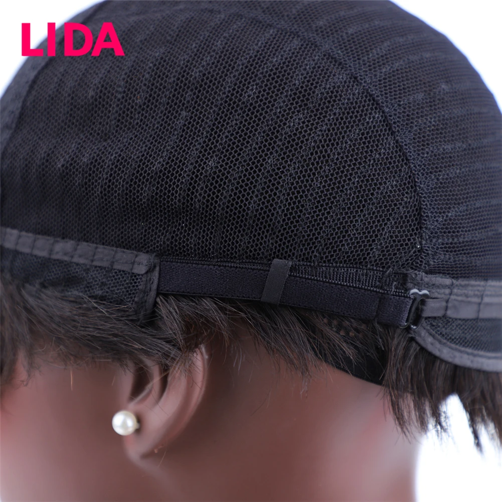 Lida 100% прямые человеческие волосы парик нейтральный стиль китайские волосы remy короткий парик фабричного производства