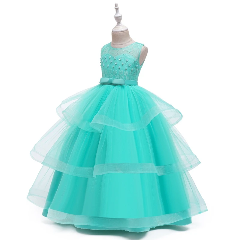 Lana tejidos de otouno e para flores para nivienas vestidos de desfile de longitud hasta el suelo vestidos de fiesta de boda