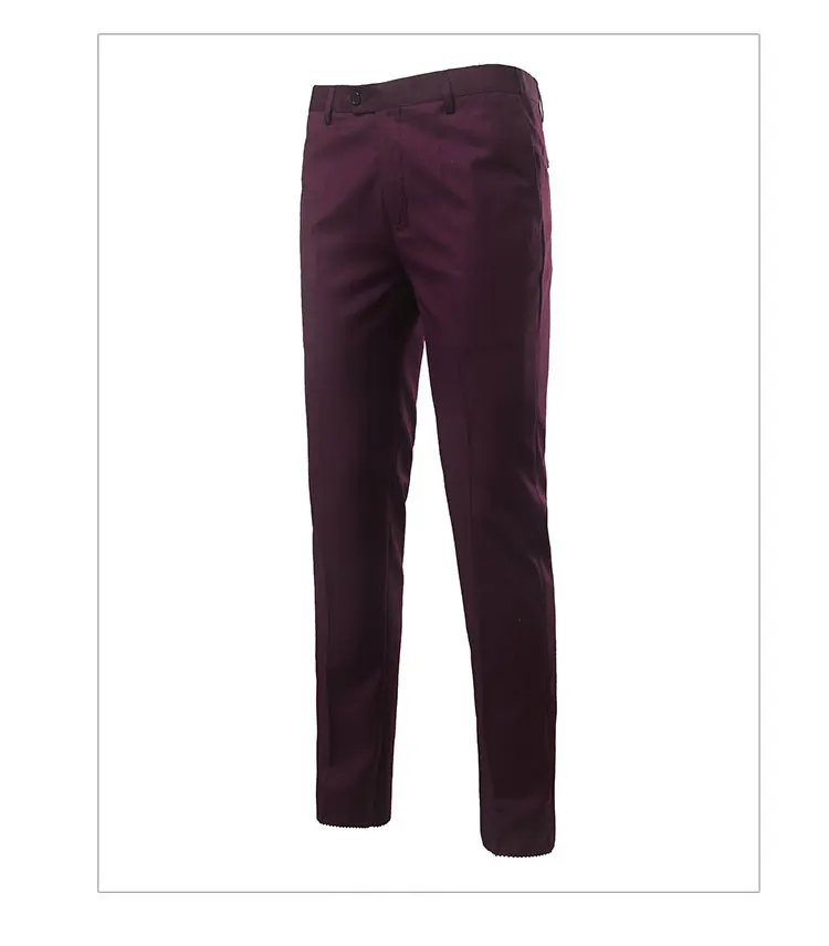 Suit Pants Fashion Elegant Men's Pants Solid Color Straight Long Trousers Men's Slim Fit Formal Trousers Smart Casual Pants
