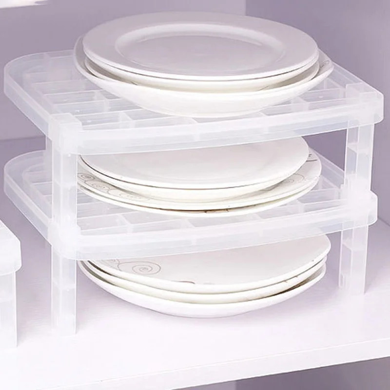 

1 Layer Tableware Antibacterial Vertical Stackable Shelf Dish Storage Drying Rack Holder Support Plate Drainer Stand Organizer
